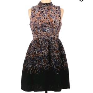 Freeway Dress, M, A-Line, Embroidered